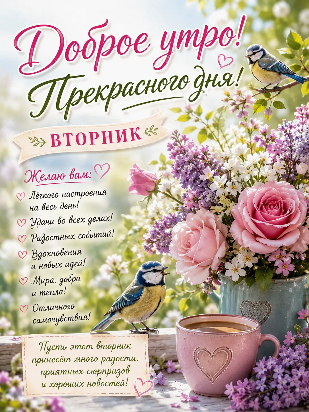Замечательного и солнечного вторника всем ученикам, педагогам и родителям! 🌸