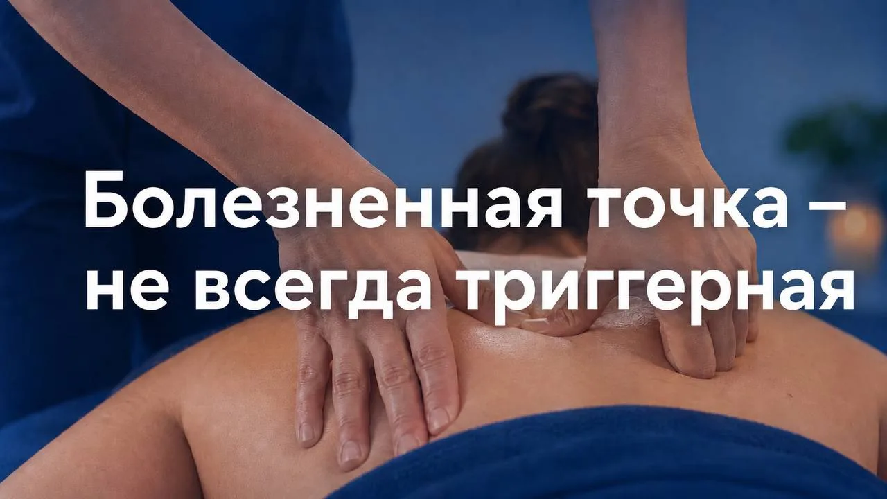 Болезненная точка — не всегда триггерная

Во время пальпации человек отмечает болезненность в конкре