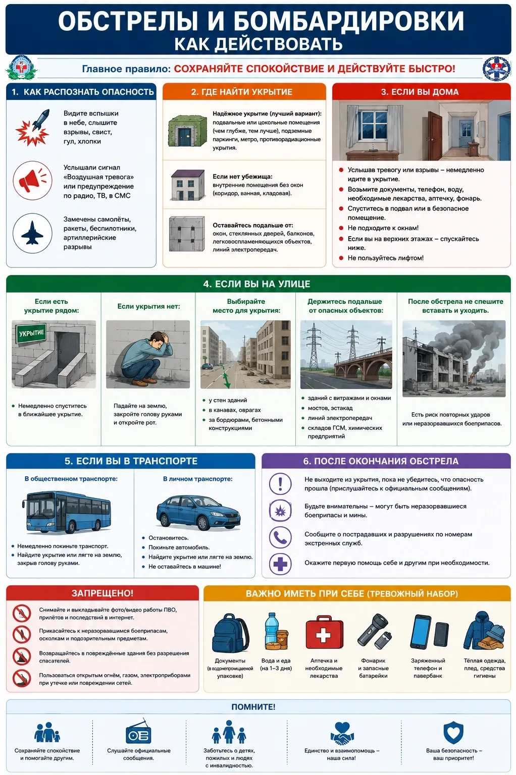 ЧТО ДЕЛАТЬ ПРИ ВОЗДУШНОЙ ТРЕВОГЕ И ОБСТРЕЛАХ?