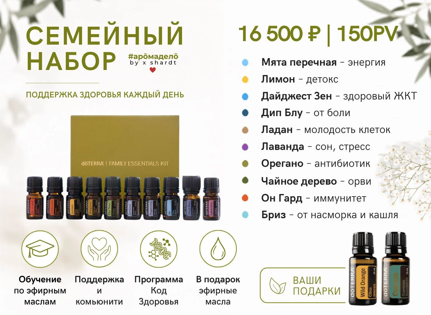 💎Семейная аптечка doTERRA: 10 эфирных масел для здоровья и гармонии