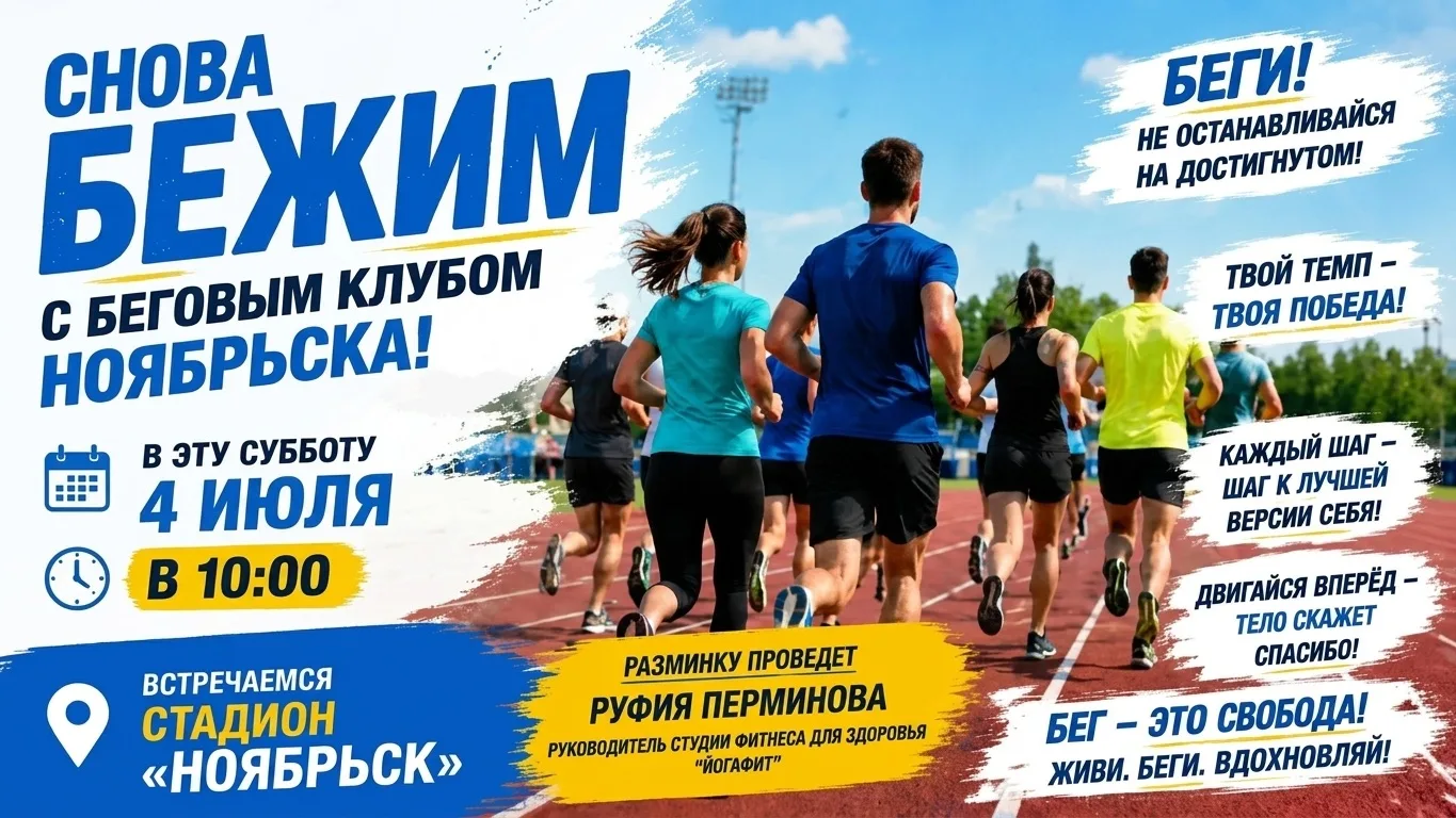 💪Уже завтра, по традиции, на стадионе в 10:00 встретятся любители утренней пробежки! Р...