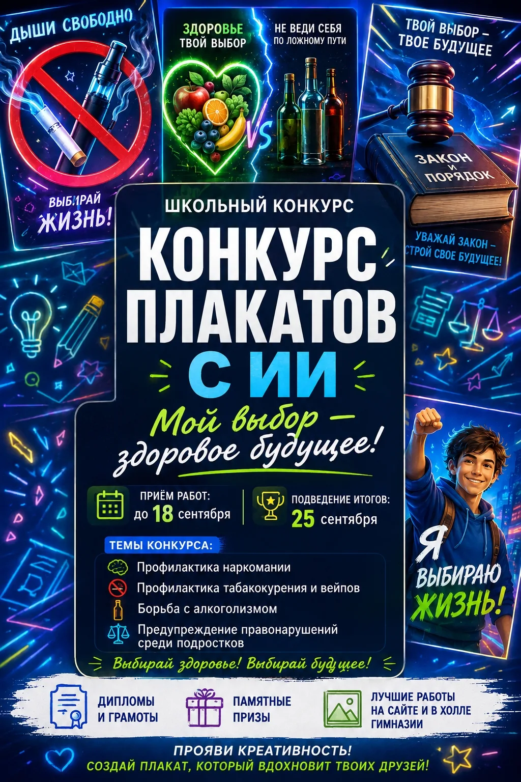 🔥 КОНКУРС ПЛАКАТОВ, СОЗДАННЫХ С ПОМОЩЬЮ ИИ!