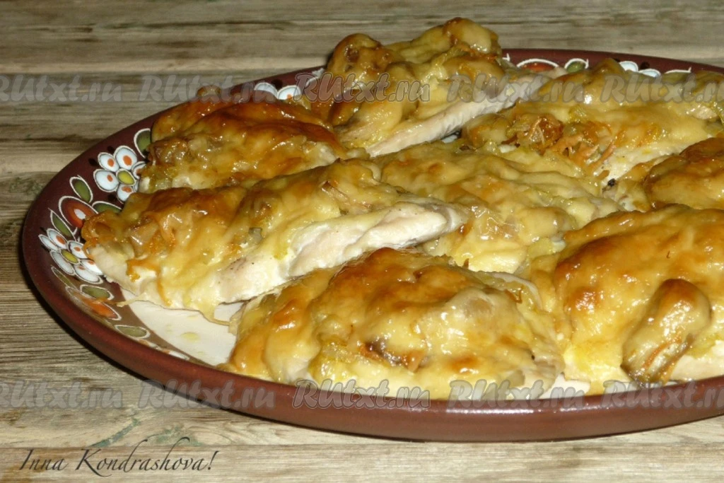 Куриные отбивные с грибами в духовке   Хочу предложить рецепт вкусного блюда - куриных отбивных с гр