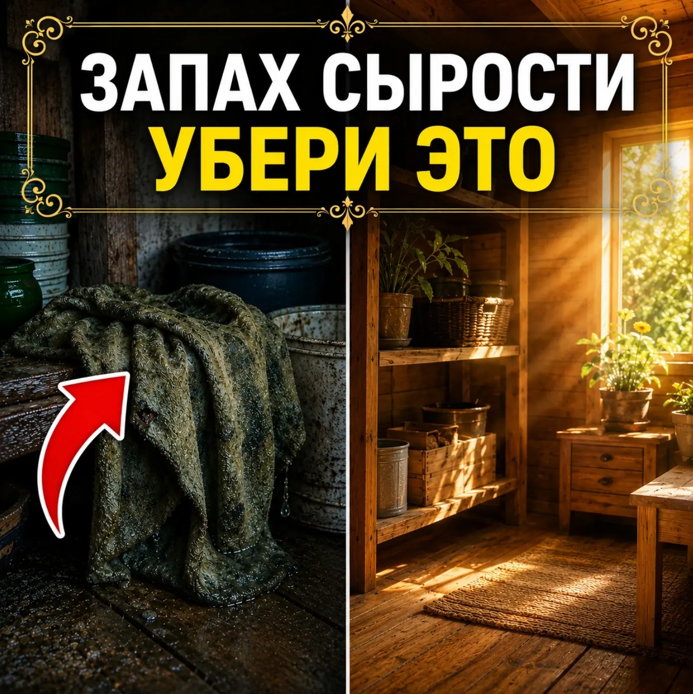 Запах сырости уйдет, если убрать из дома лишнюю влагу 🌿