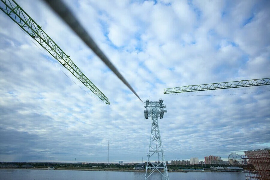 «Дружба народов» с видом на Амур: трансграничную канатную дорогу запустят в июле  Тестовый запуск пе