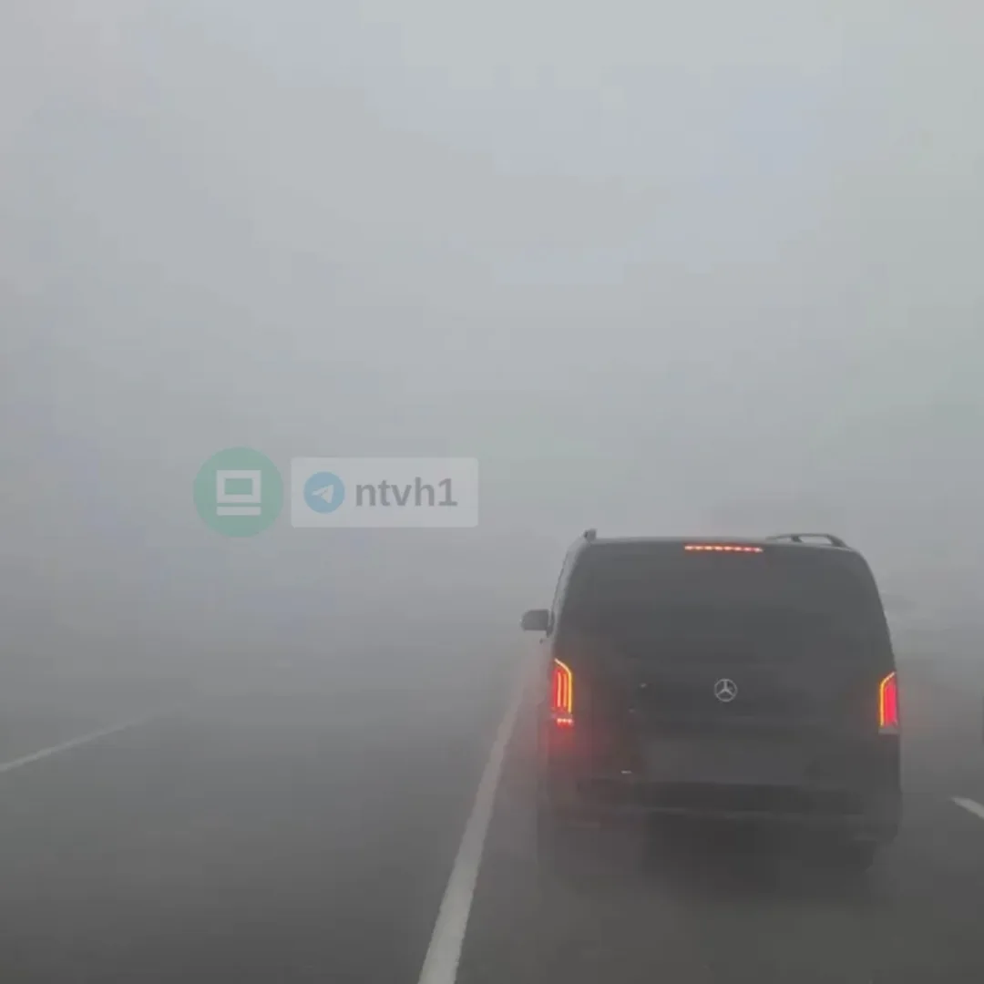 Густой туман под Мончегоском