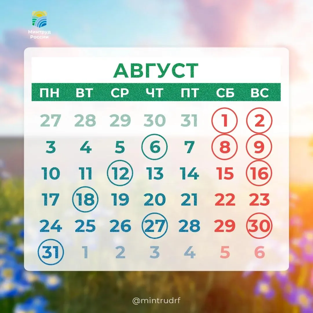 🗓 Август: месяц, когда поводы для поздравлений идут один за другим!