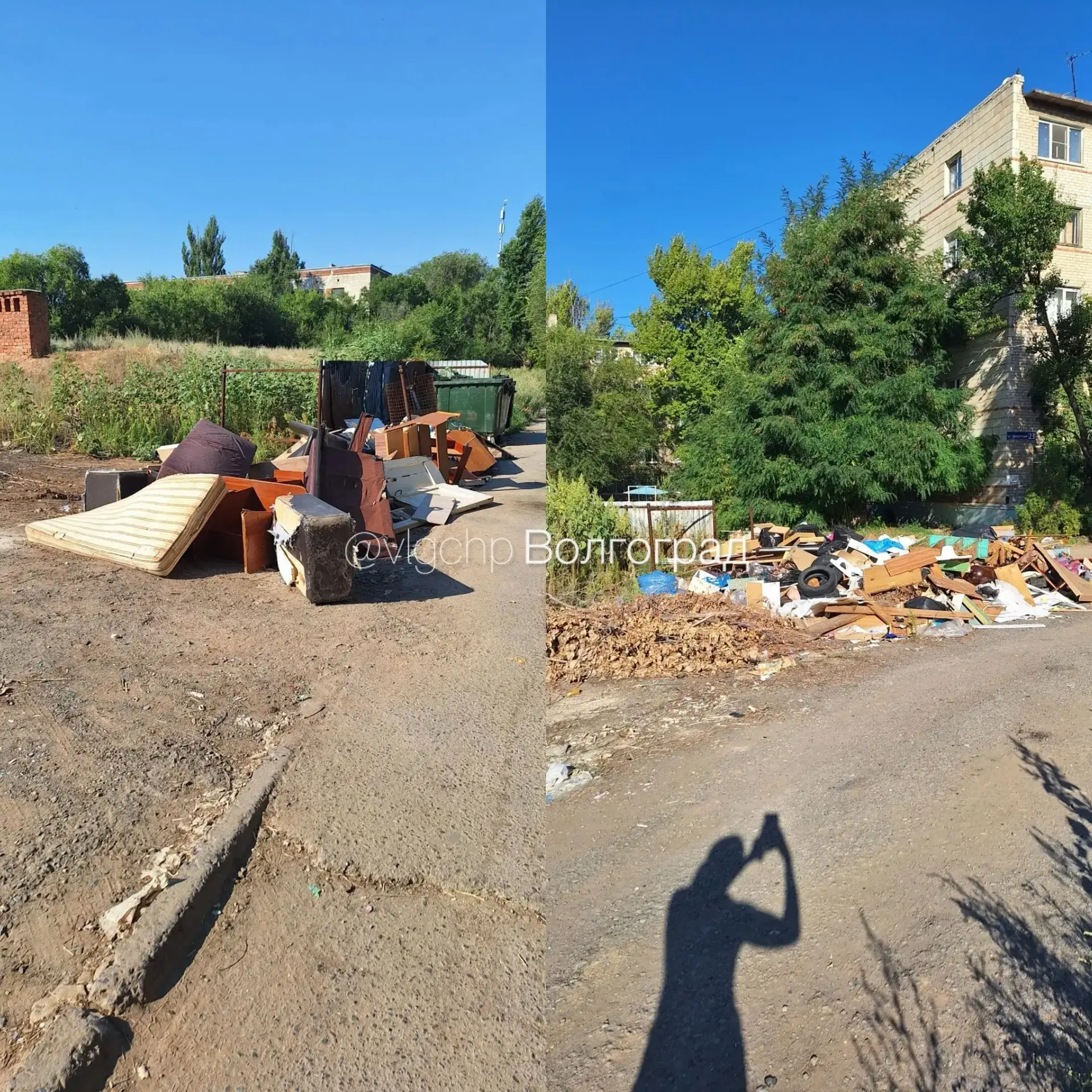 🗑 Возле детского сада №223 уже больше месяца растёт куча мусора, рассказывает подписчик.