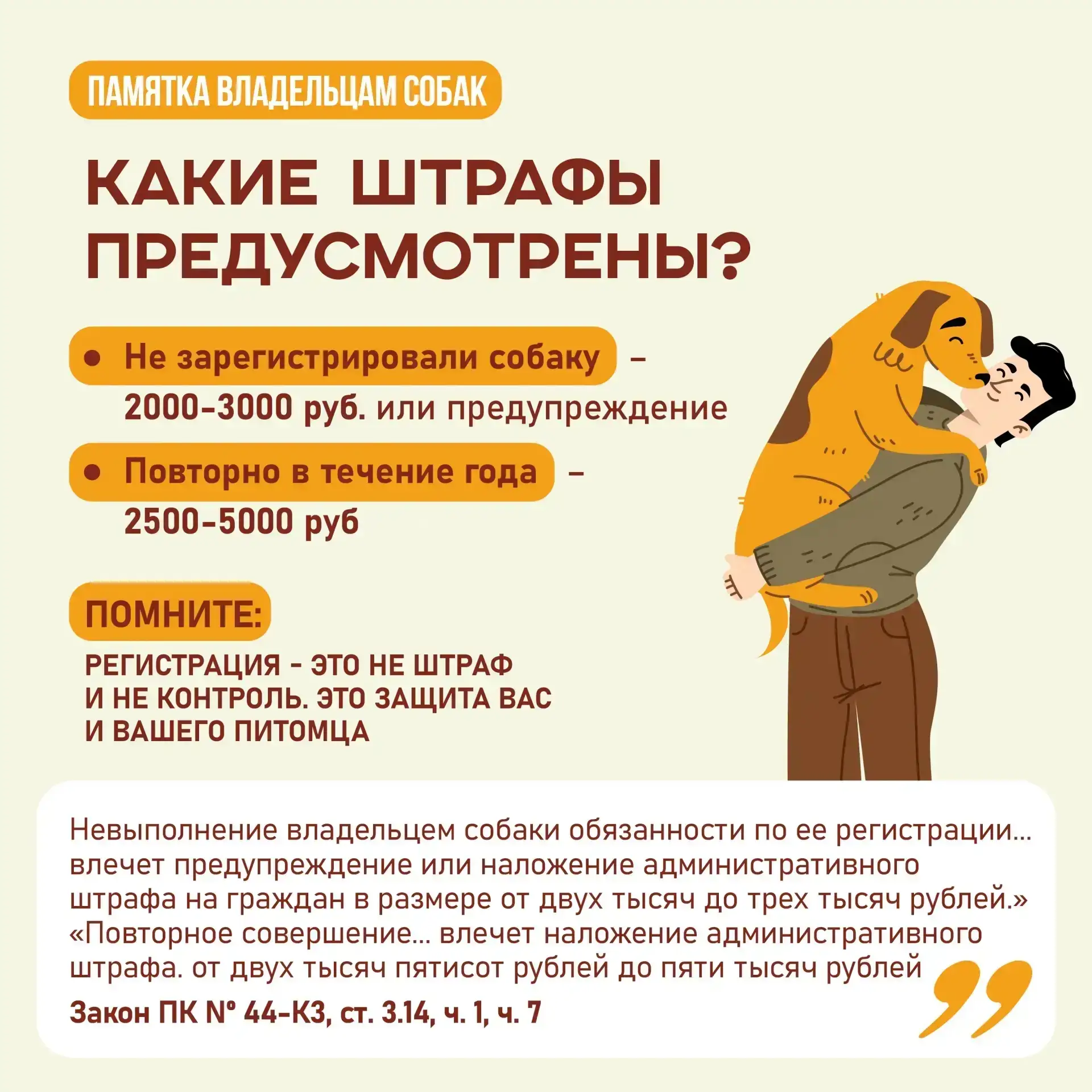 А у вас дома живет собака? Тогда вам нужно ее зарегистрировать!  ‼️Процедура обязательна вне зависим