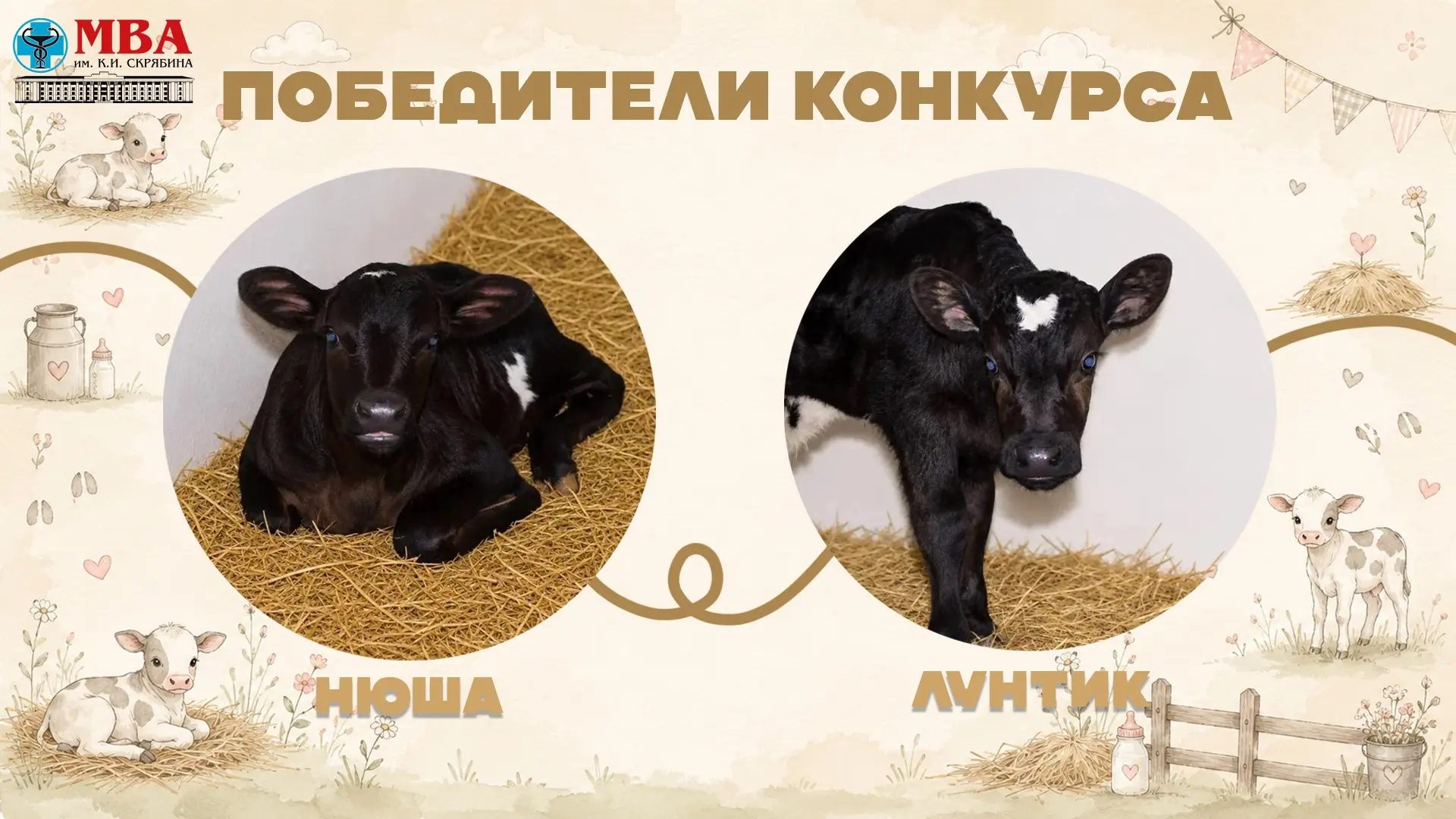 🐄 У малышей Милки теперь есть имена!

Спасибо всем, кто предлагал клички для бычка и тёлочки ❤️ Вар