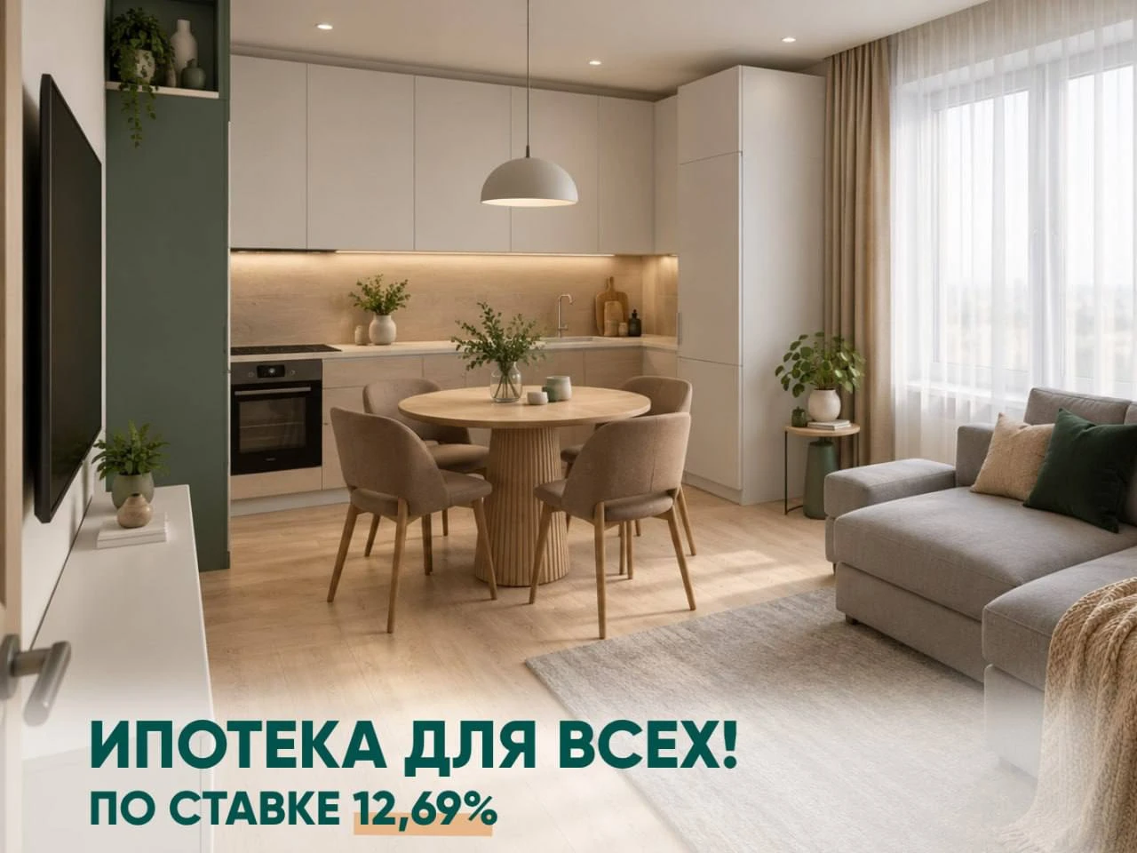 Ипотека для всех по ставке 12.69%