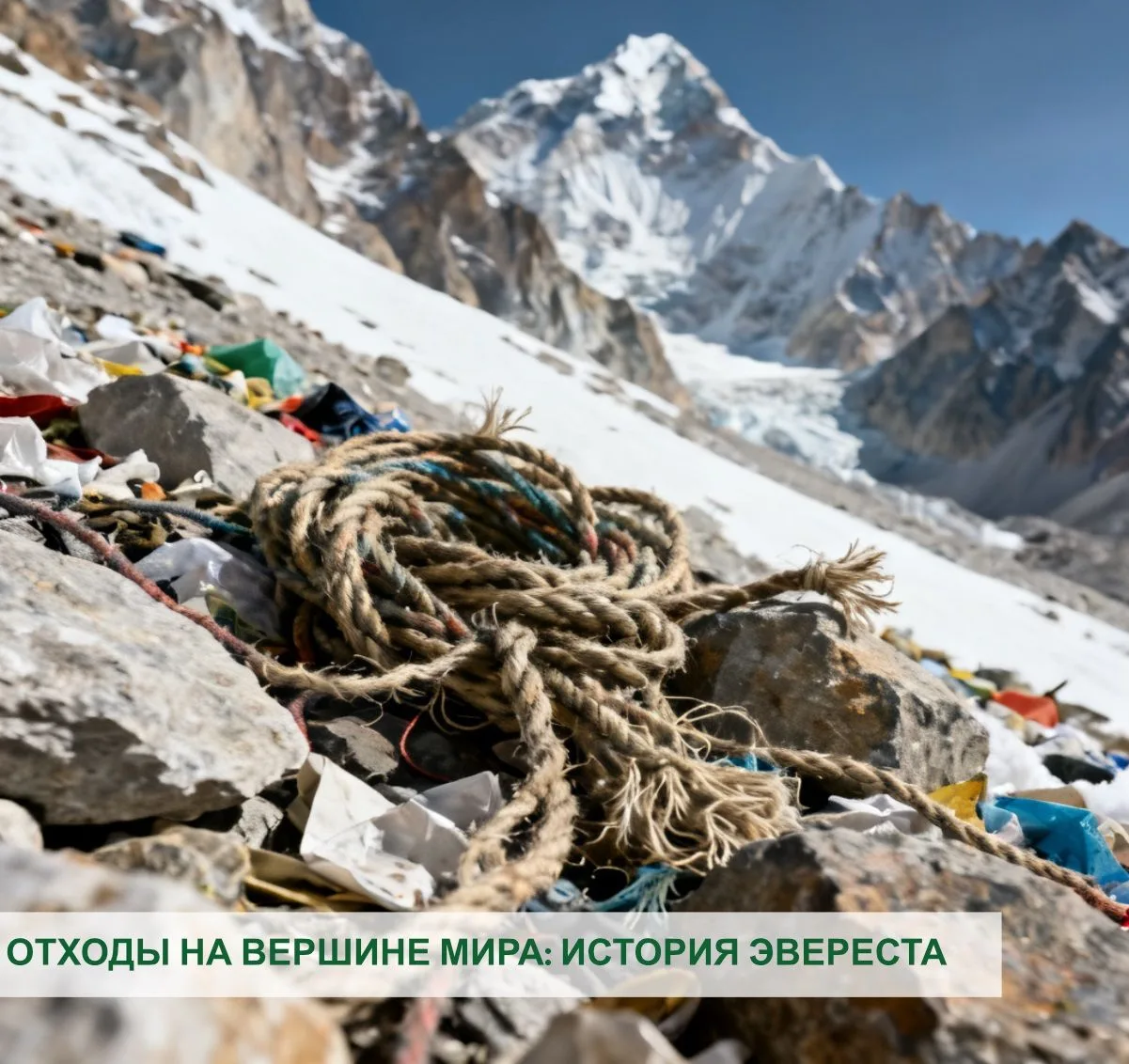 🗻 Вы знали, что высочайшая точка планеты — гора Эверест (Джомолунгма) — страдает от ог...
