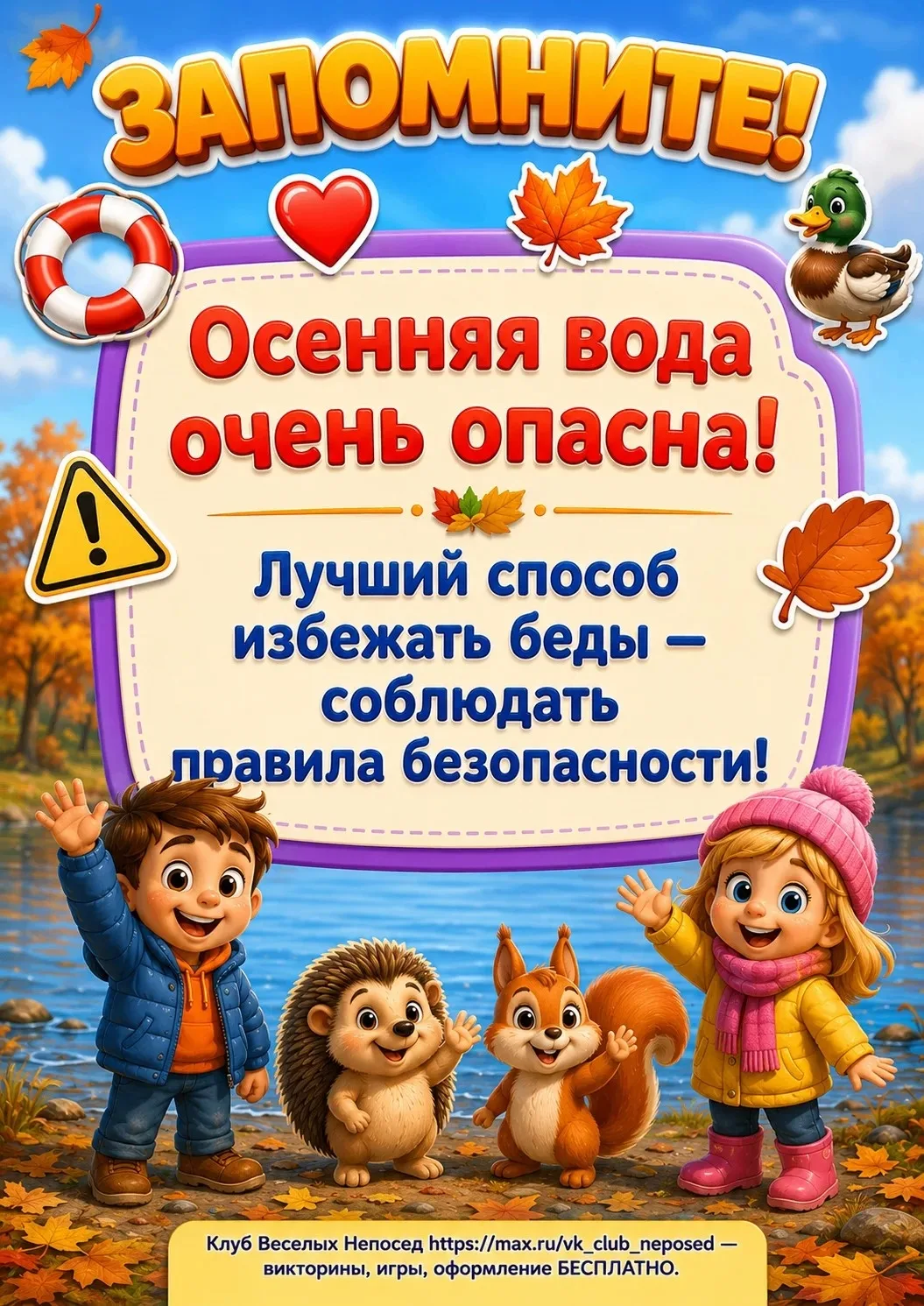 Безопасность на воде осенью