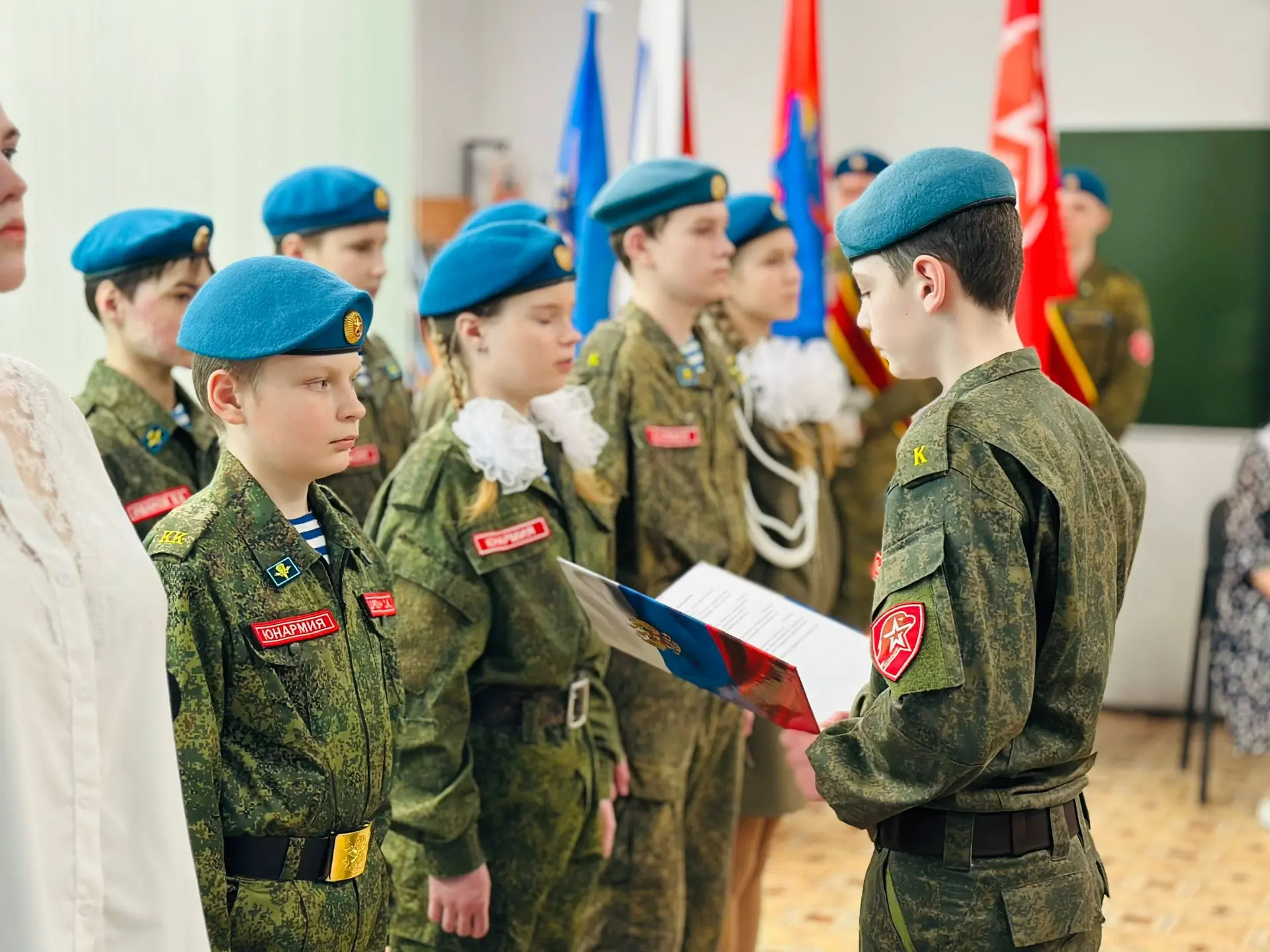 КЛЯТВА ЮНАРМЕЙЦА  🇷🇺Юнармейцы вновь созданного юнармейского отряда «Юный десантник» имени Максима Мо