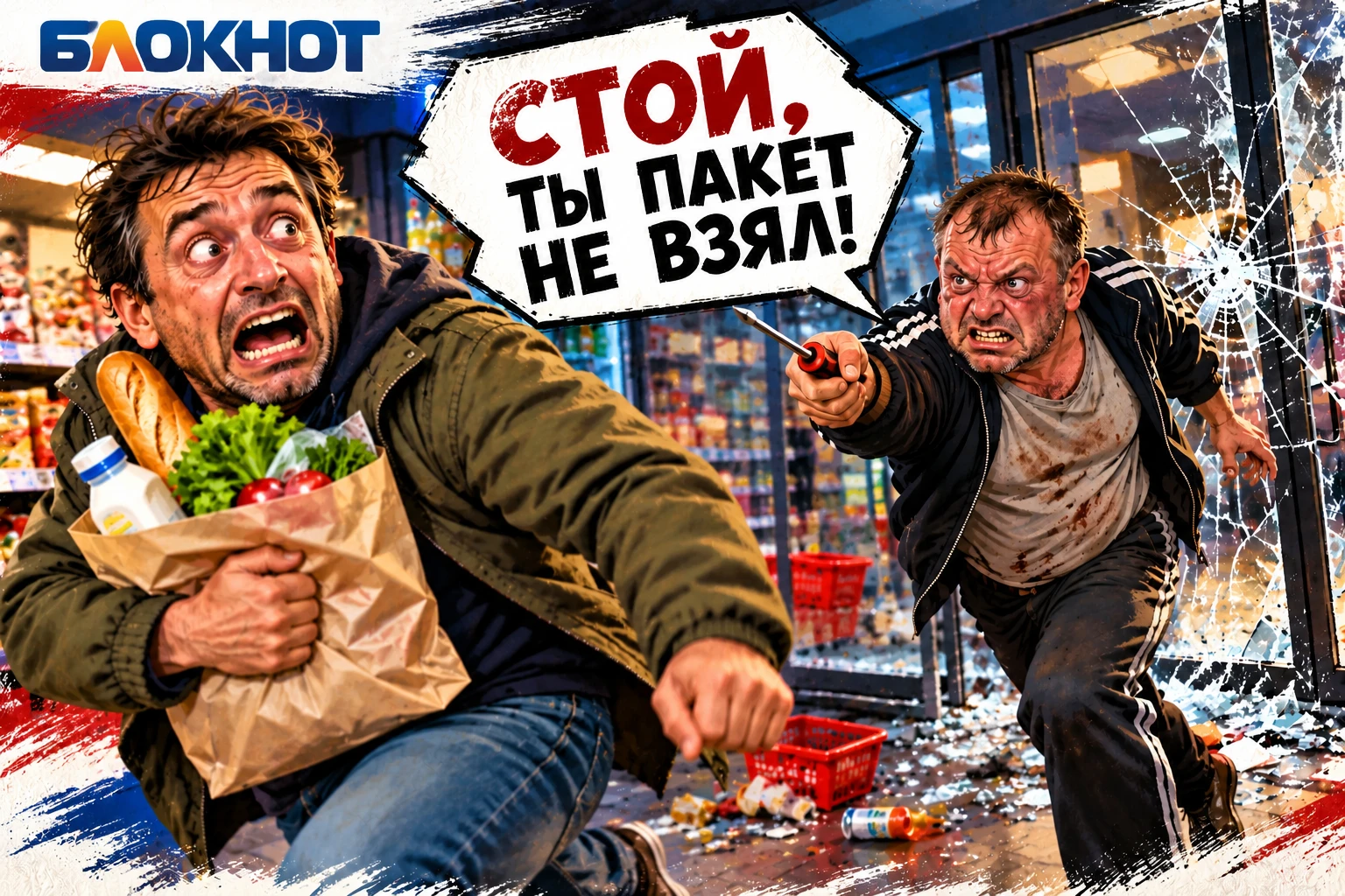 🪛 Кровавая ночь в Одессе: мужчина бился отверткой в магазине