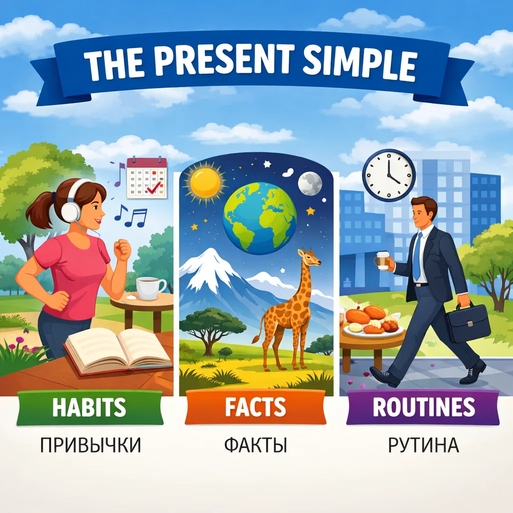 Продолжим нашу тему настоящего простого времени, то есть Present Simple (первую часть ч...
