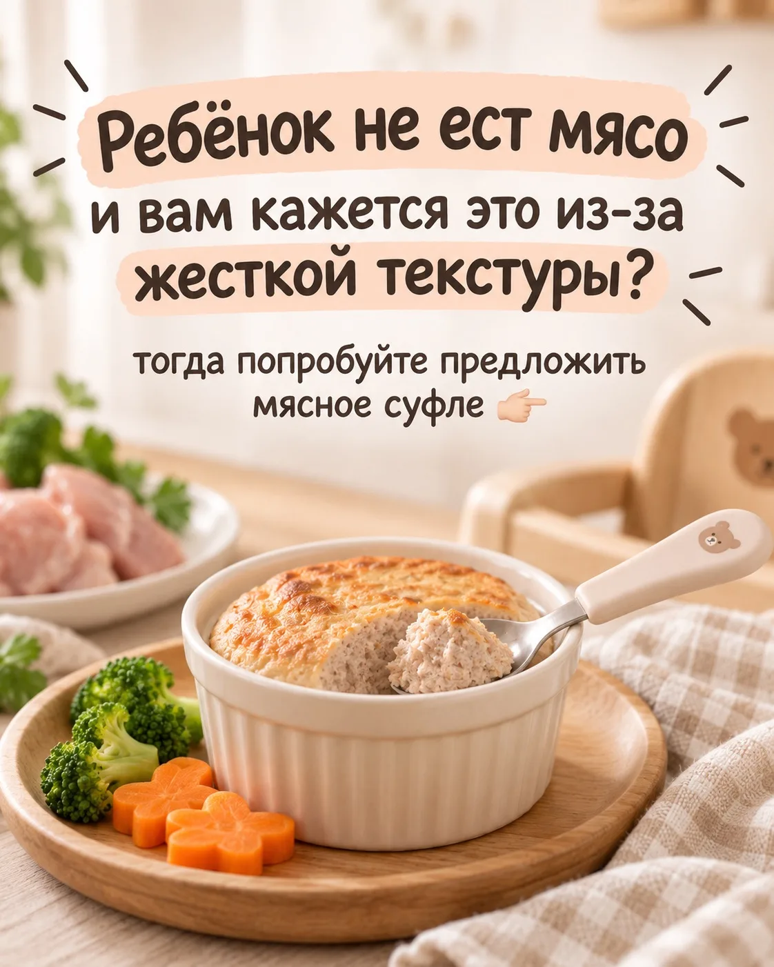 А ещё классно, если вы приготовите эти суфле в формочках в виде животных, так деткам ин...