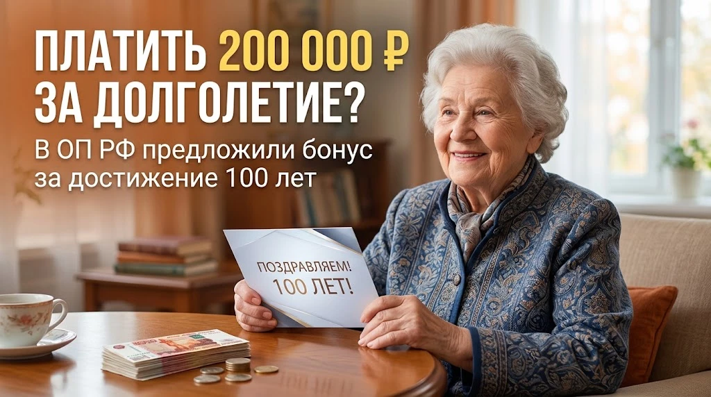 В России предложили ввести единовременную выплату 200 000 рублей гражданам, достигшим 1...