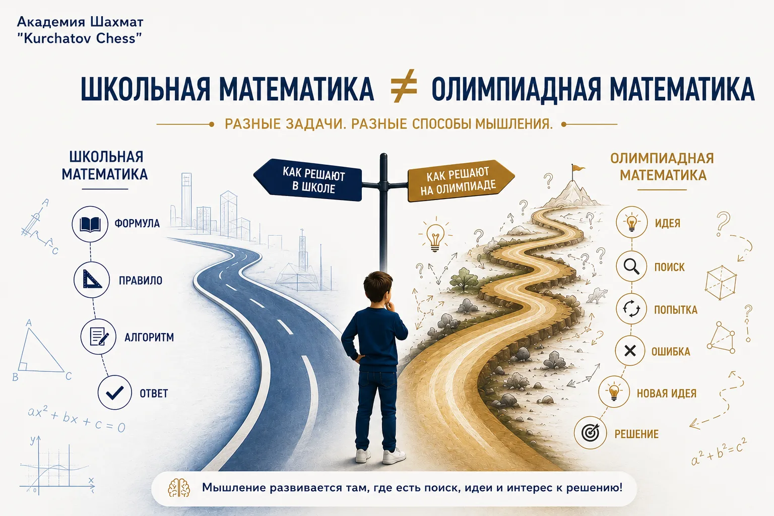 Чем олимпиадная математика отличается от школьной? И почему именно она развивает мышление?