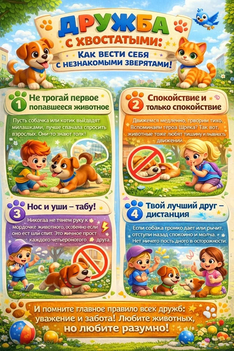 🐾💚 Дружба с братьями нашими меньшими — это про заботу и доброту!
⠀⠀Мы учим ребят любить животных, 