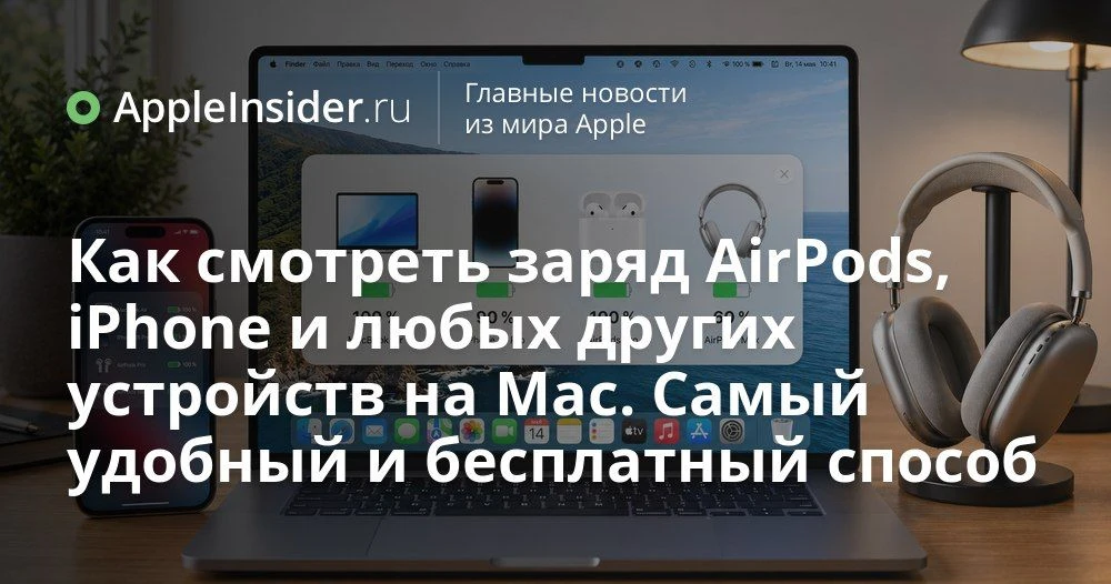 Как на Mac увидеть заряд всех Bluetooth-устройств в одном месте без танцев с настройками