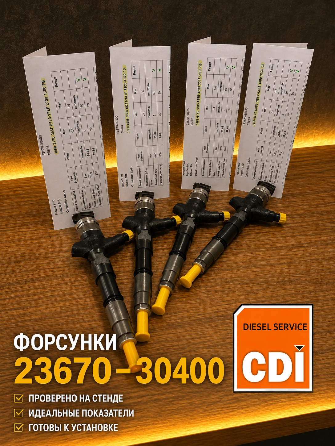 🔧 Ремонт форсунок 23670-30400 завершён!