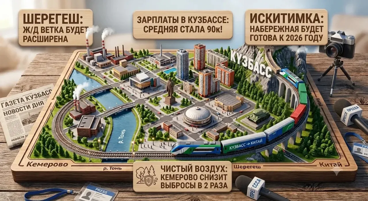 🔥 ШЕРЕГЕШ НА ПОЕЗДАХ, ЗАРПЛАТЫ ПОД СОТНЮ И ДЫШАТЬ СТАНЕТ ЛЕГЧЕ: главные новости Кузбасса на среду


