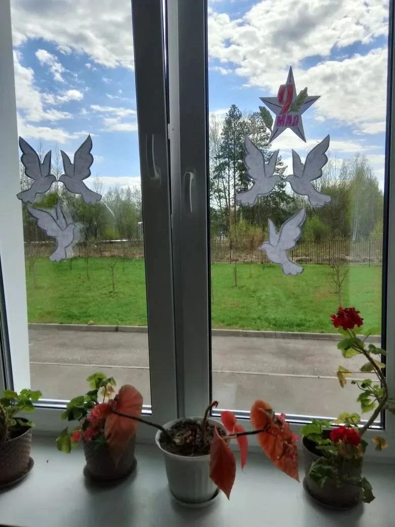 Обучающиеся 3 "В" класса приняли активное участие в Акции "Окна Победы".