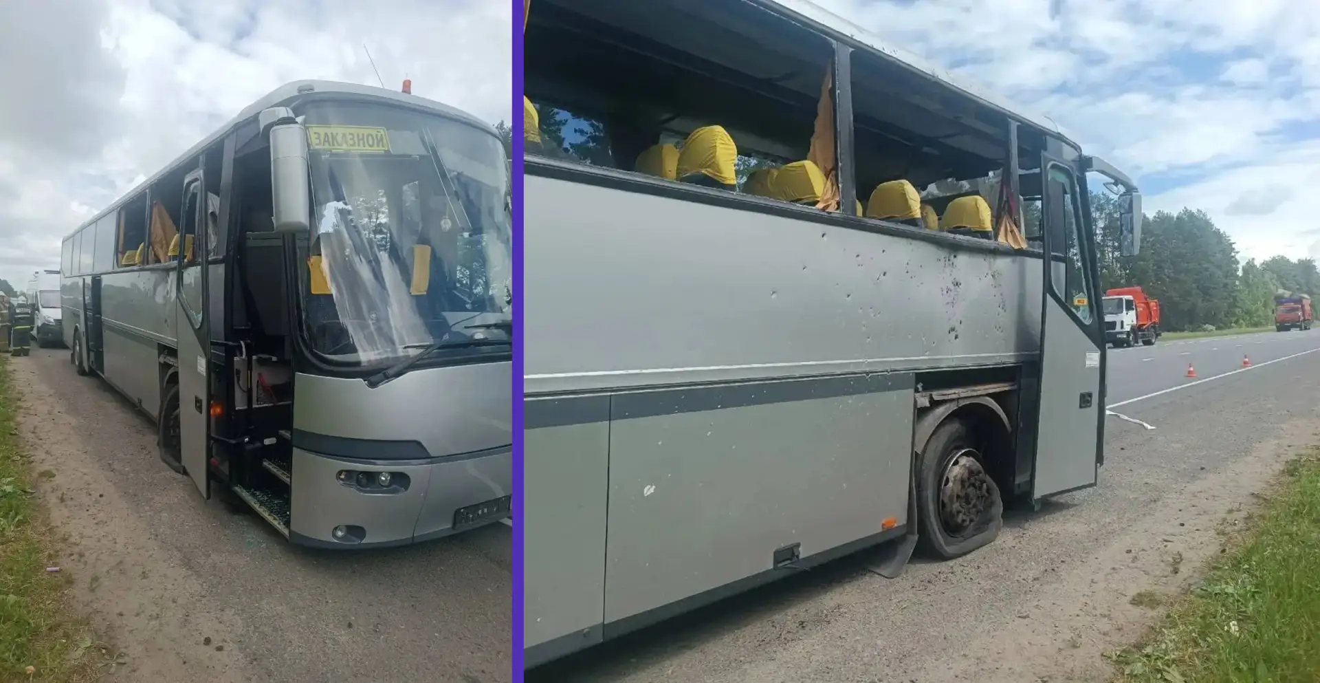 Украинский беспилотник атаковал автобус с детской футбольной командой из Беларуси — оди...