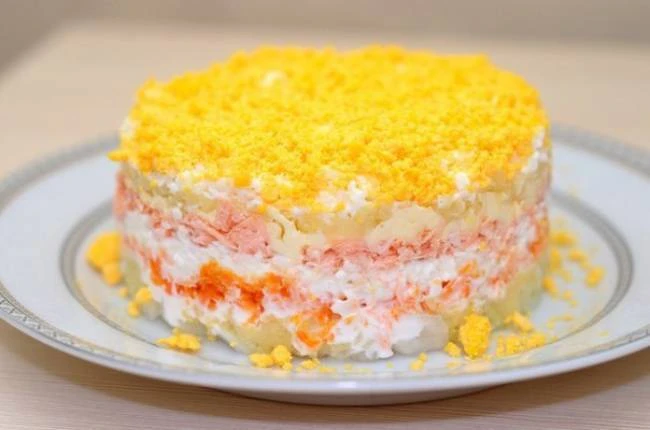 🍛 Салат «мимоза» с тунцом - низкокалорийный вариант
