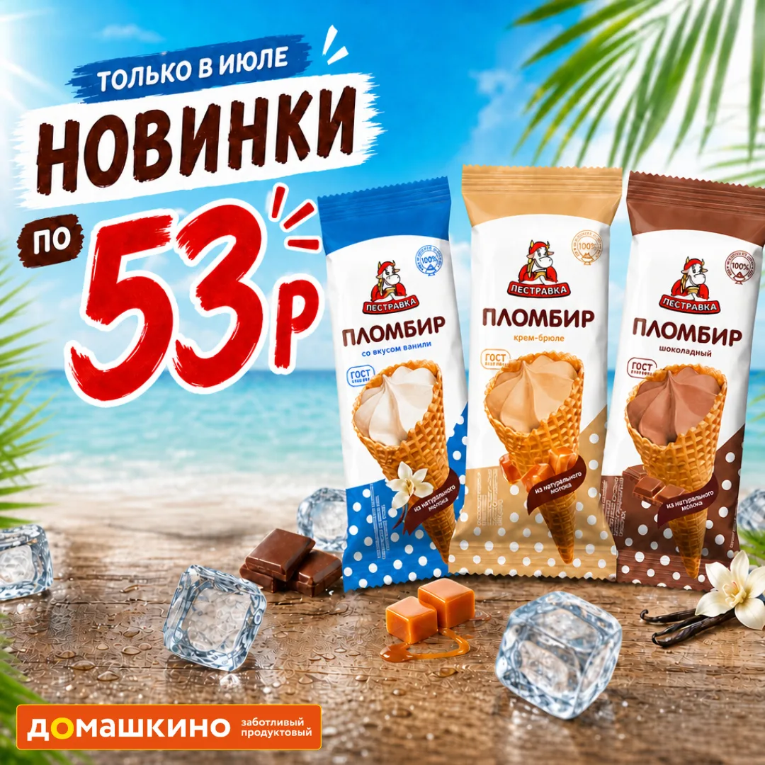 🍦 Рожки от "Пестравки" за 53 р для партнеров!