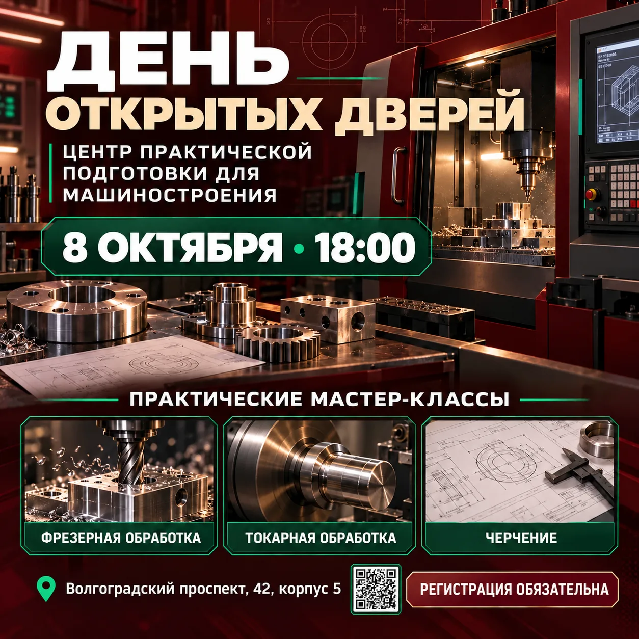 ⚙️ День открытых дверей в Центре практической подготовки для машиностроения!