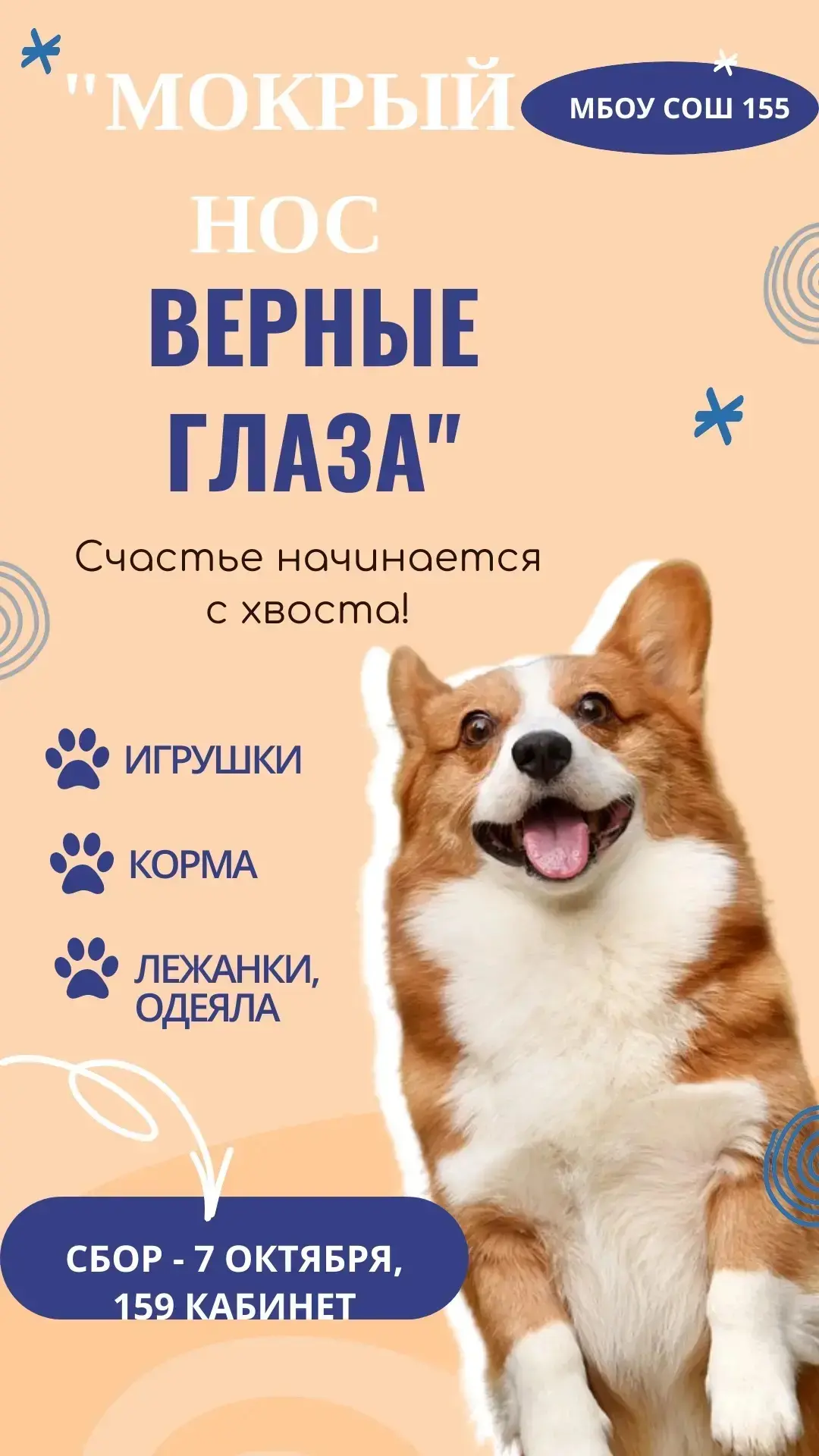 🐶«Мокрый нос, верные глаза» — школьная благотворительная акция по сбору корма, игрушек...