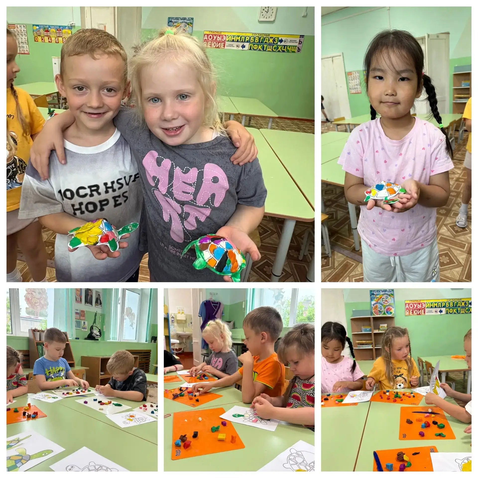 🧑🏻‍🎨 Из простой бумаги и пластилина — настоящие скульптуры! 

🐢 Дети группы „Капитошки“ создали 