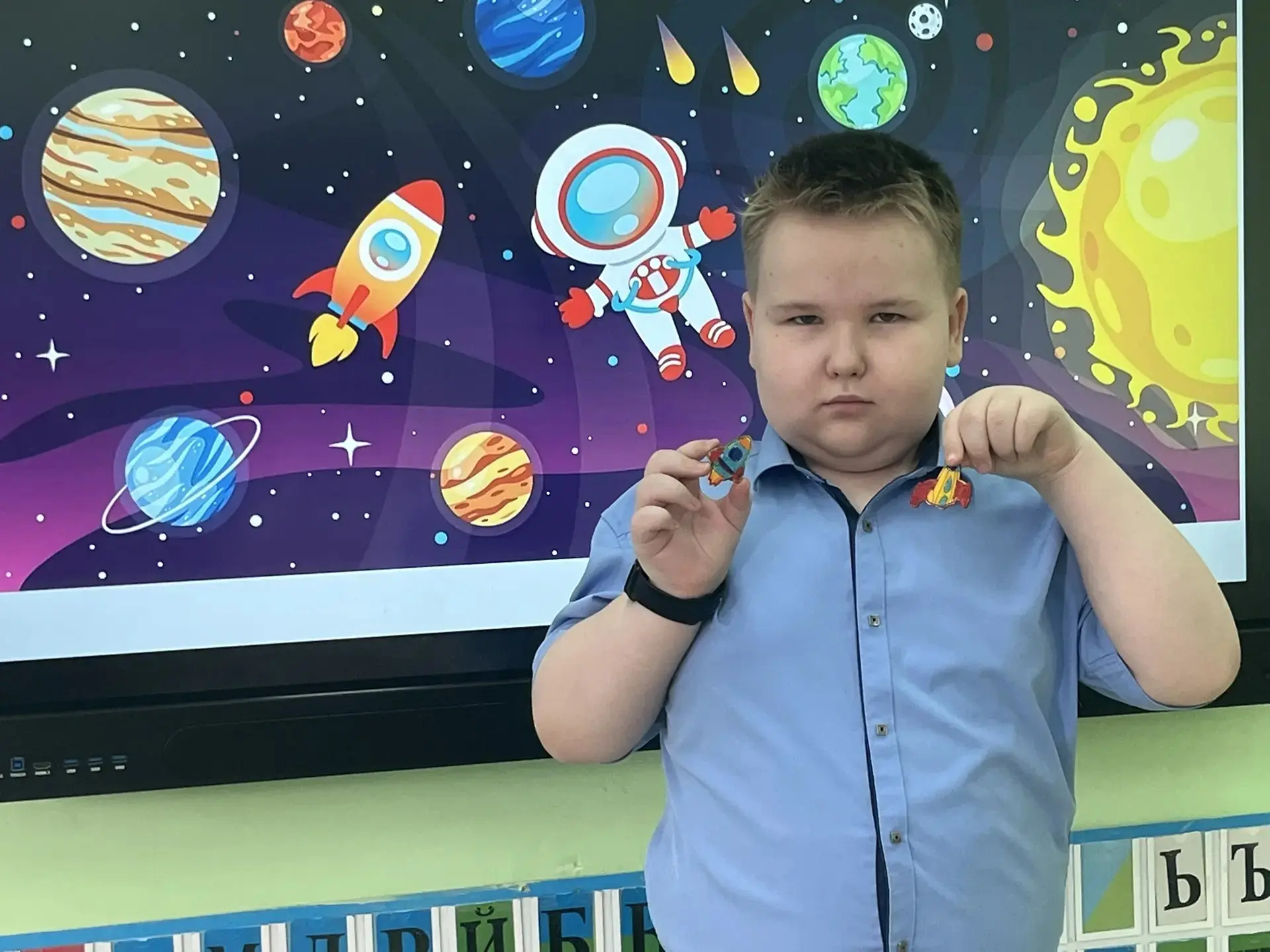 🚀🚀🚀В Бердюжской школе прошел мастер-класс «Космический талисман»!  🛸В преддверии Дня космонавтики, к