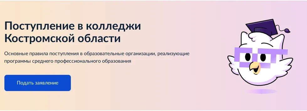 Жизненная ситуация "Поступление в колледж Костромской области"