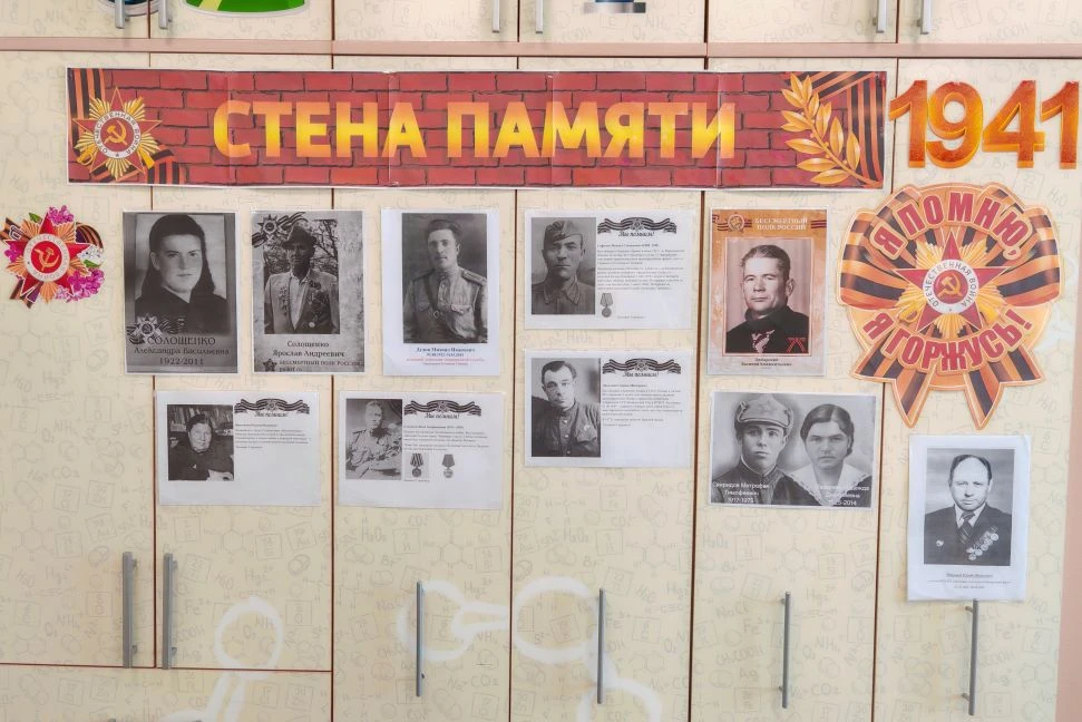 🕯️ Стена Памяти в 7Б классе: Наша история — наша гордость!  В преддверии Дня Великой Победы мы, учен