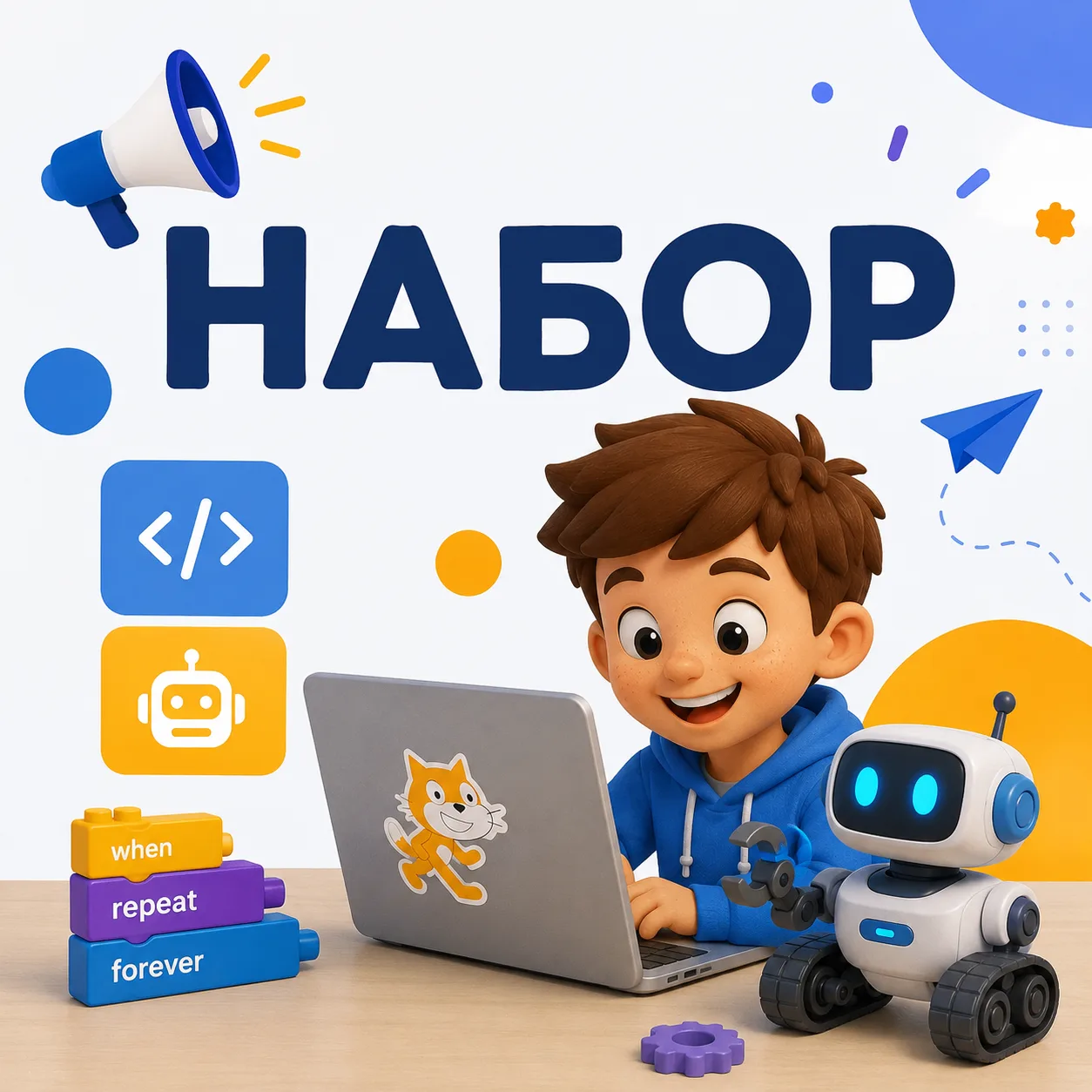 🧑‍💻Приглашаем всех желающих развивать навыки программирования, логического мышления и робототехник