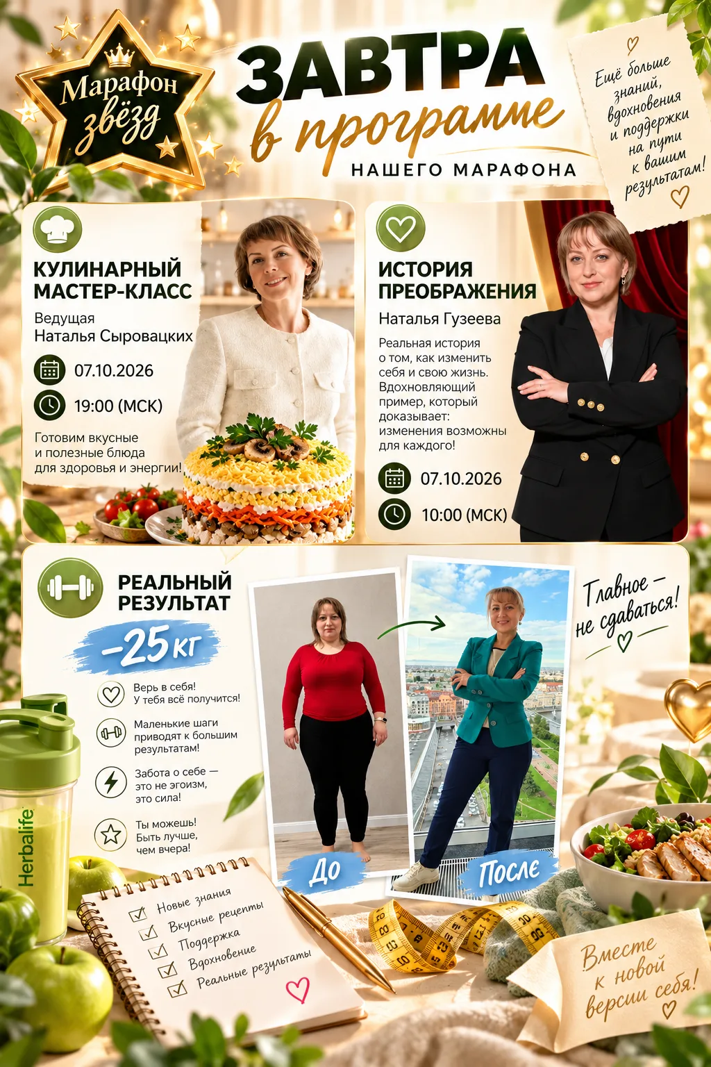 В нашем марафоне всё чётко спланировано и продумано до мелочей. 💚