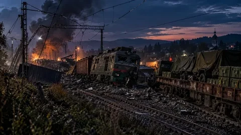 Российские войска ночью поразили используемую для перевозки военных грузов из Европы же...