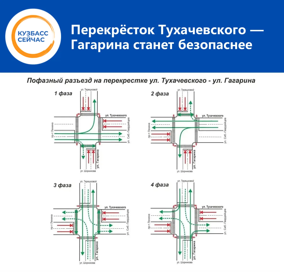 С сегодняшнего дня в Кемерове меняется схема движения.  Специалисты Центра организации дорожного дви