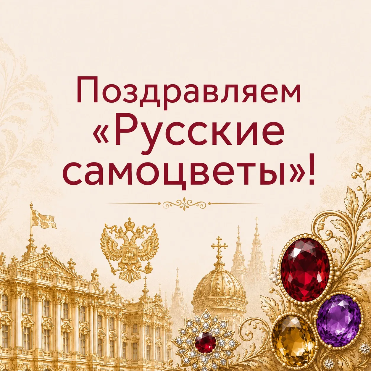 Поздравляем нашего друга и партнера, Императорский ювелирный дом «Русские самоцветы», с...
