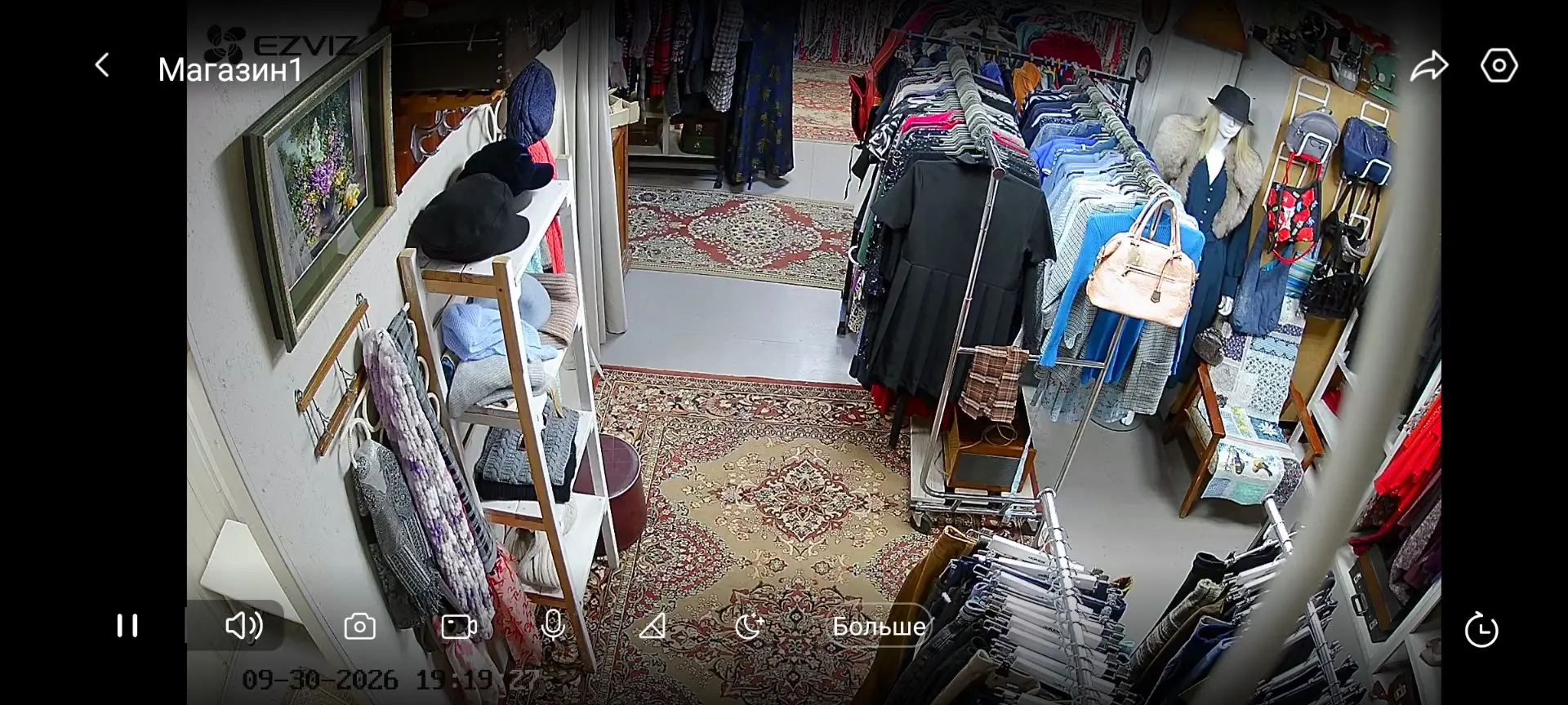 Чтобы было понятнее, какой у нас обзор, это только одна из камер, зал просматривается в...