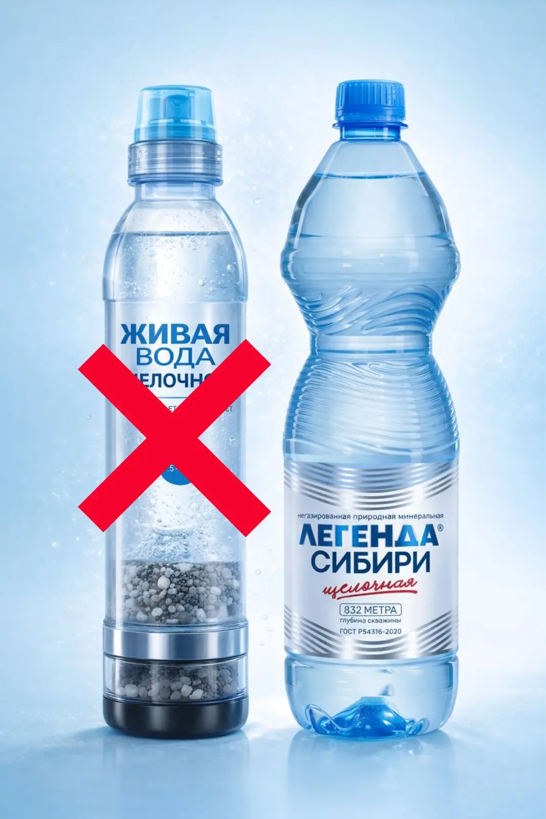 Не путайте «ощелоченную» воду с природной щелочной водой.