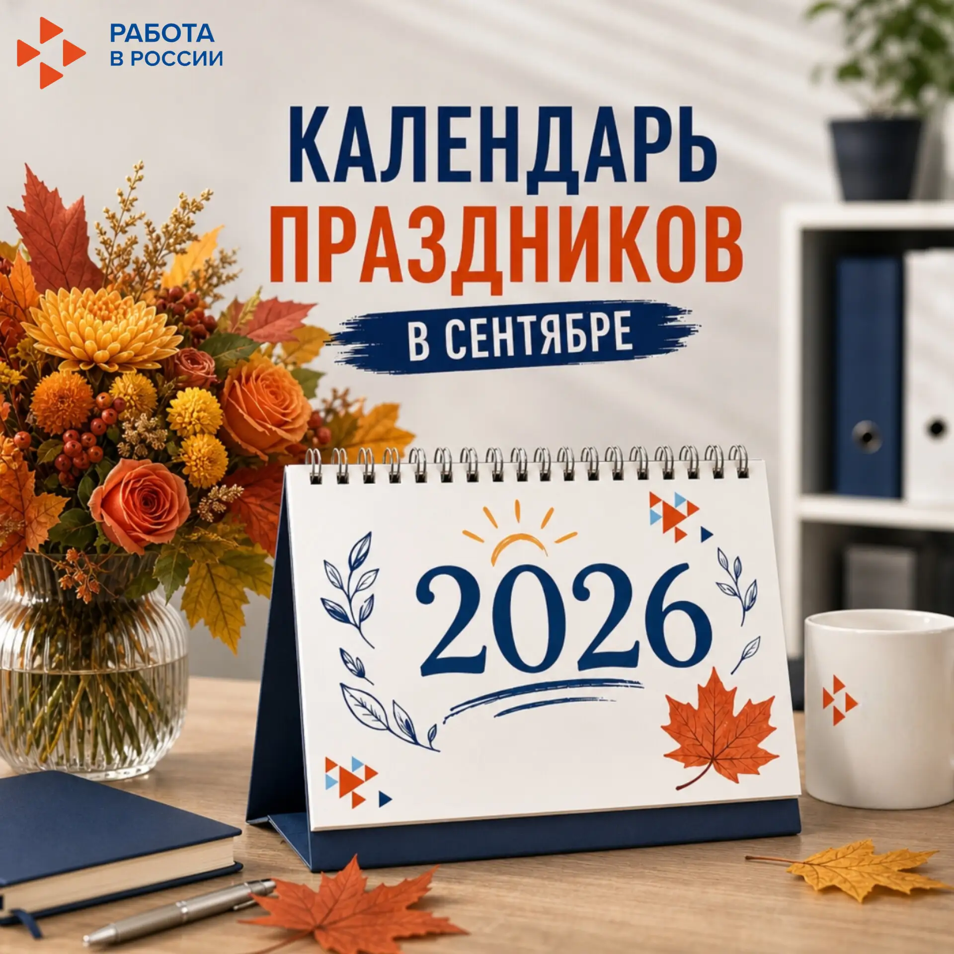 📆Публикуем традиционный календарь профессиональных праздников в сентябре 2026 года: