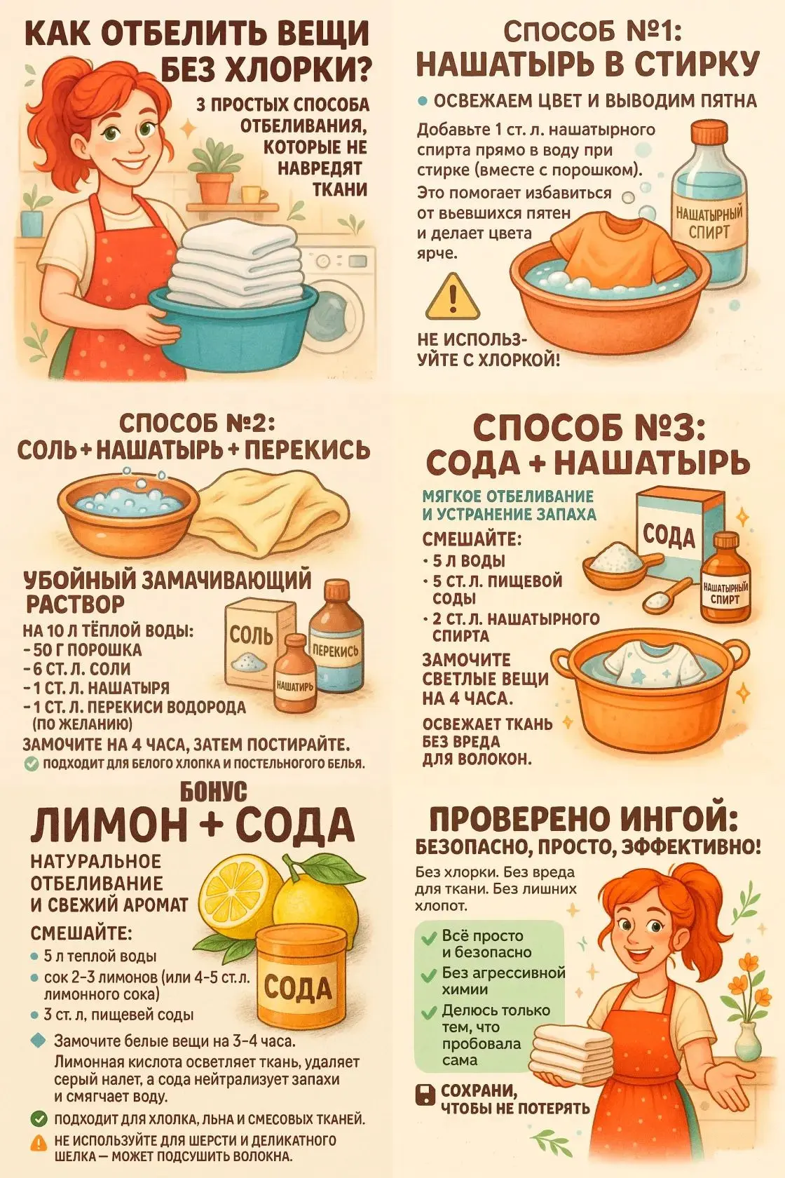 Как отбеливать вещи без хлорки ✨