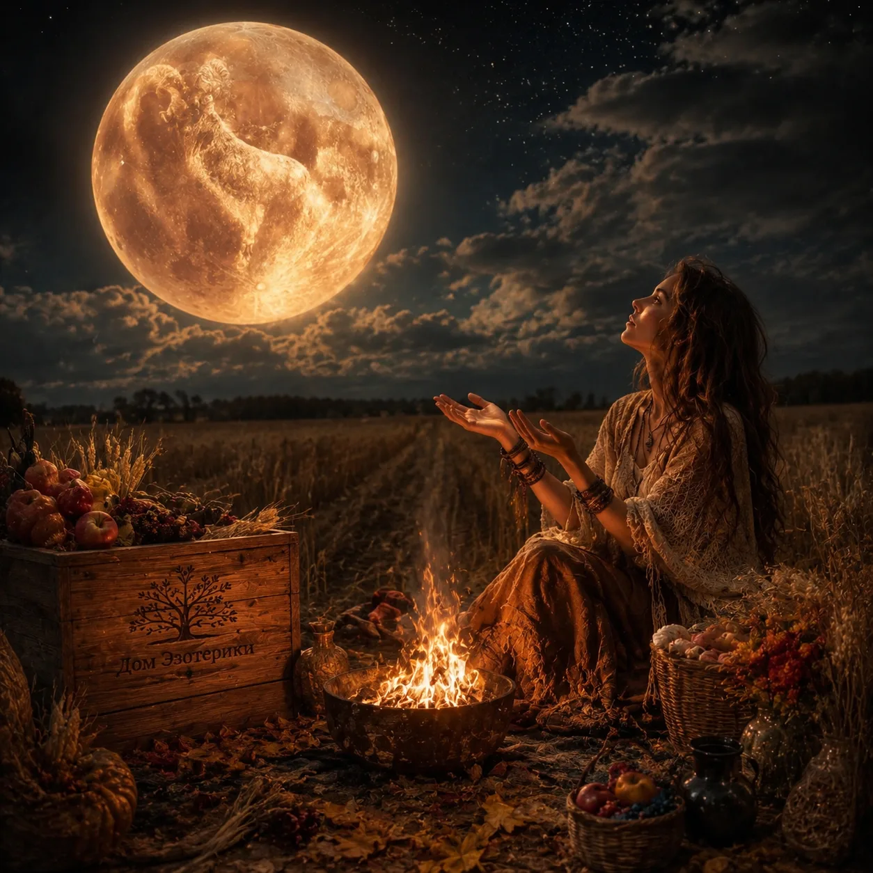 🌕 Урожайная луна — сегодня полнолуние
