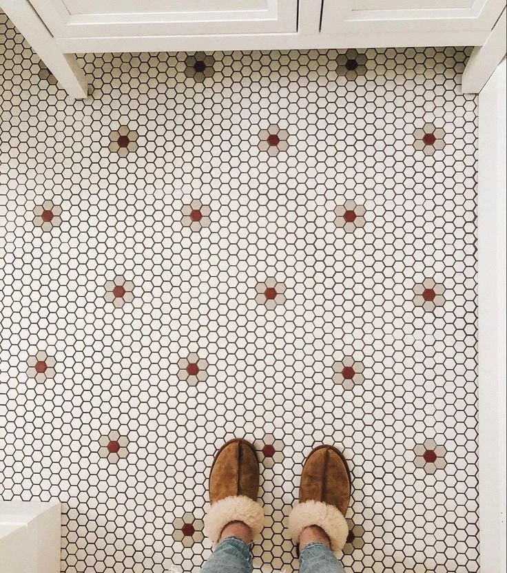 🌷 Penny tile — небольшая круглая плитка, которая уходит корнями в американскую культур...
