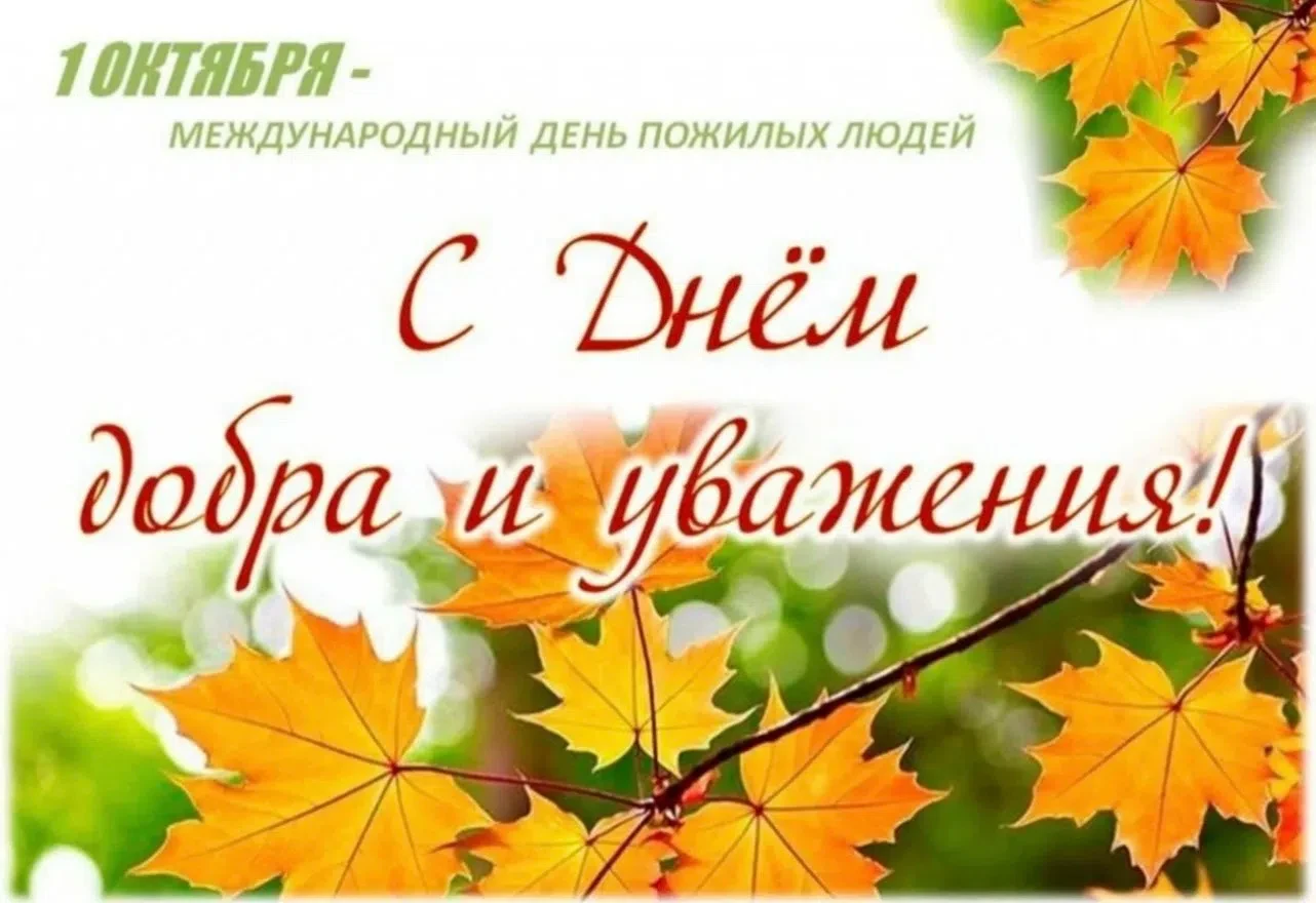 ️1 октября – день добра и уважения.🏳️