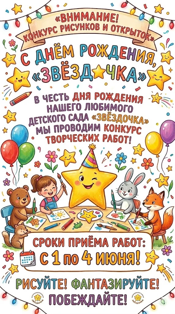 🎨✨ Внимание, конкурс! «С Днём Рождения, „Звёздочка“!» ✨🎨